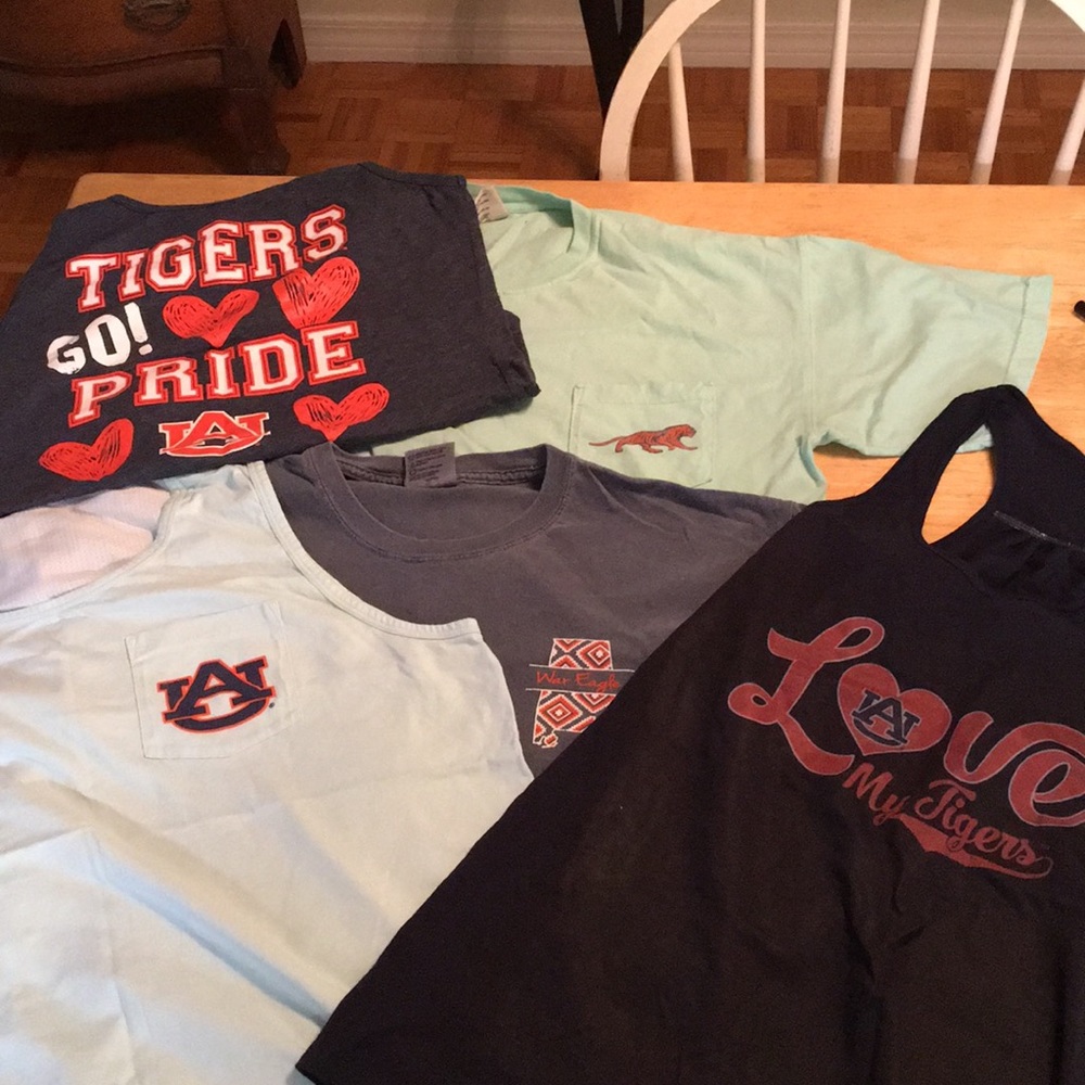 Lot of Auburn Shirts and Tanks